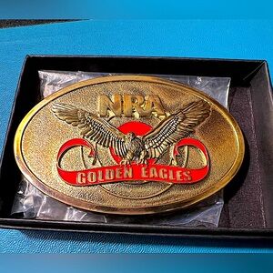 NRA Golden Eagles Belt Buckle